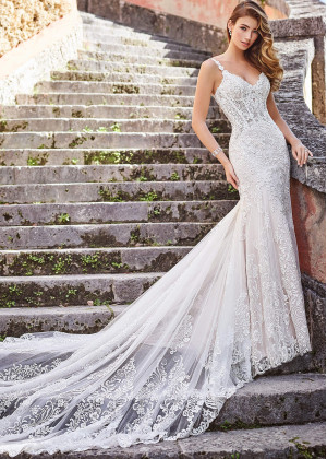 Beaded Ivory Lace Tulle Wedding Dress With Champagne Lining